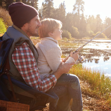 Family walking outdoors